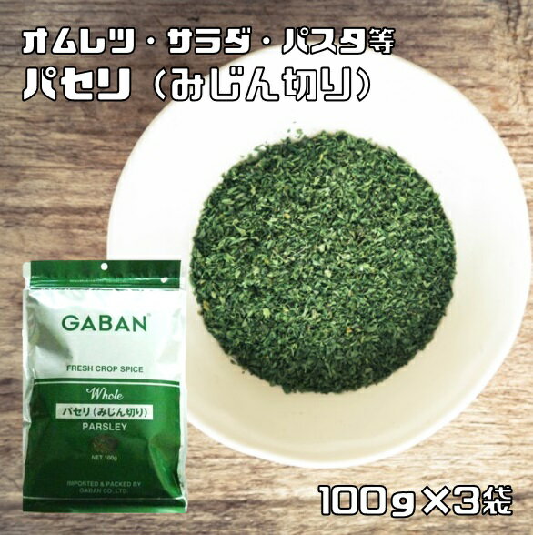 パセリ みじん切り 100g 3袋 GABAN スパイス ハーブ 香辛料 業務用 オランダ芹 ギャバン ホール 調味料 乾燥