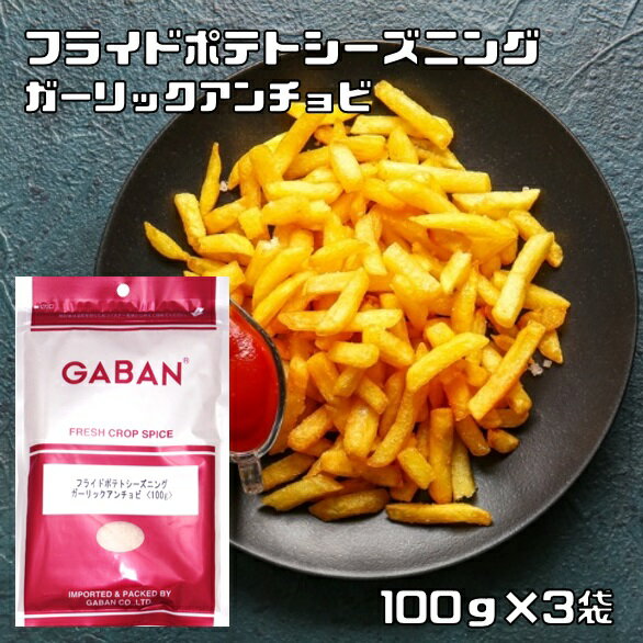 フライドポテトシーズニング ガーリックアンチョビ 100g×3袋 GABAN ミックススパイス 香辛料 パウダー ギャバン 高品質