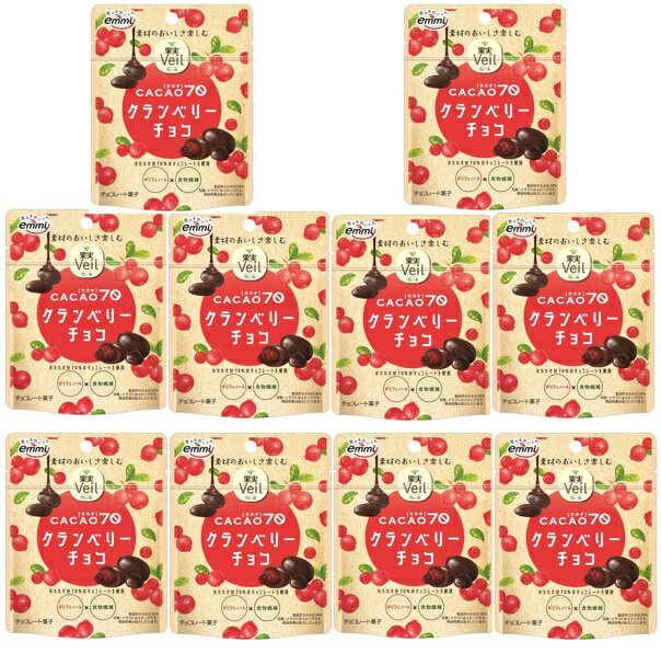 カカオ70 クランベリーチョコ 36g×10袋 グルメな栄養士セレクト洋菓子 果実Veil 正栄デリ ...