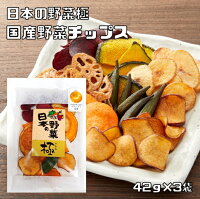 野菜チップス 国産 42g×3袋 化学調味料不使用 日本の野菜極 プレミアム 国内産 野菜チップ 7種の野菜 おやつ おつまみ