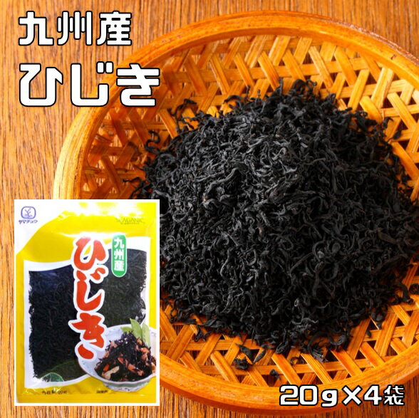 ひじき 20g×4袋 乾燥 芽ひじき 九州ひじき屋 (メール便)ヤマチュウ 山忠 国産 国内産 乾物 干しひじき 鹿尾菜 肘木