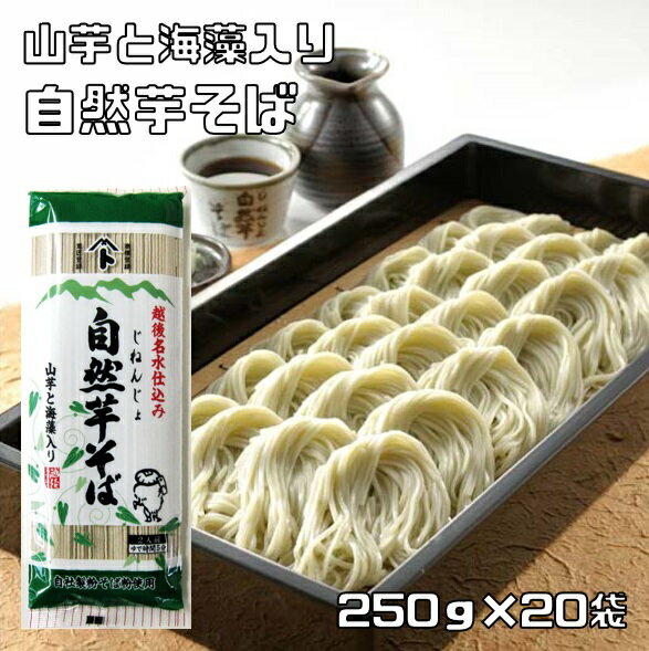 自然芋そば 250g×20袋 2人前 乾物屋の極上乾麺 越後