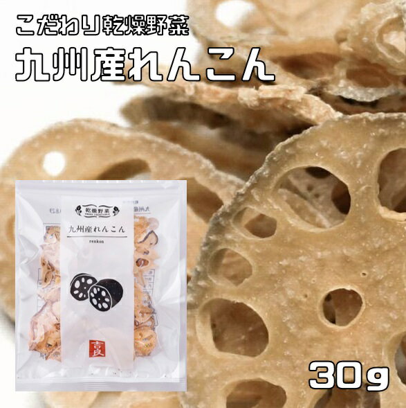 乾燥野菜 国産 れんこん 30g 九州産 吉良食品 蓮根 ドライれんこん 干し野菜 国内産 乾物 便利野菜 ス..