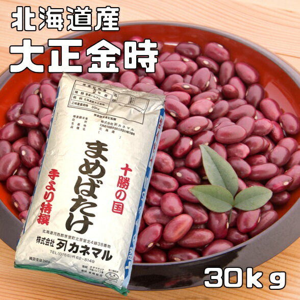 大正金時 30kg カネマル 契約栽培 十勝産 金時豆 たいしょうきんとき 国産 国内産 徳用 乾燥豆 北海道..