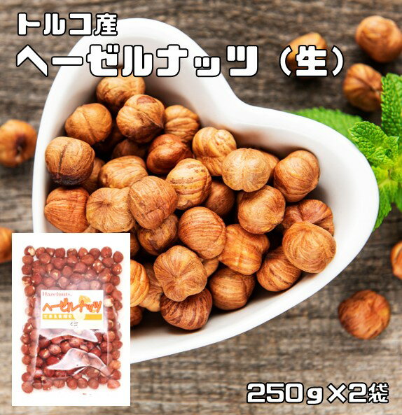 ヘーゼルナッツ 生 皮付き 500g 世界美食探究 トルコ産 （メール便）大粒 無塩 無油 お徳用 国内加工 業務用 製菓材料 製パン材料 おつまみ おやつ