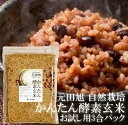 送料無料 かんたん酵素玄米 元田旭 3合 お試し用 約6食分【玄米 小豆 天然塩をセットした酵素玄米パック】 熊本県産玄米 旭一号 北海道..