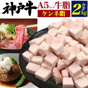 A5神戸牛 牛脂 (ケンネ脂) 2kg ブロック カット済み (100g当たり199円 / 1kg当たり1990円) 油 使いたい分だけ取り出せる 送料無料 ブランド牛 A5ランク 業務用 神戸牛 国産 黒毛和牛 牛肉 和牛 神戸ビーフ ケンネン ピンク 2000グラム kobebeef クール便 冷凍配送 直送