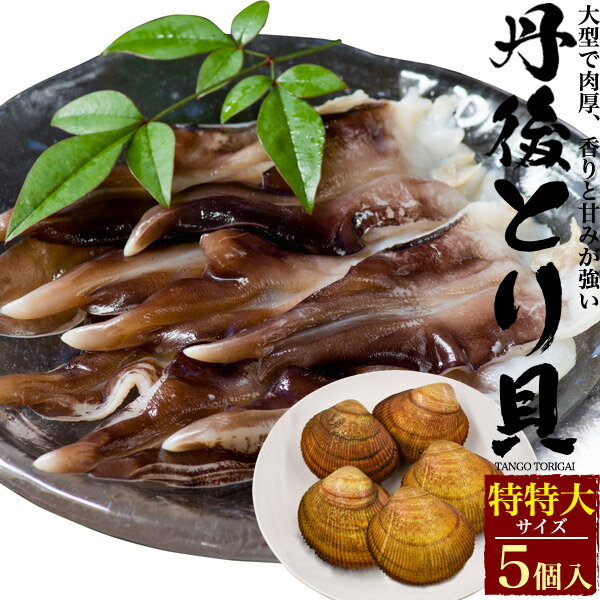 丹後とり貝 特特大サイズ 5個～10個セット [冷蔵] 190g～219g 5枚 10枚 新鮮 生きたまま出荷 京都府産 宮津 舞鶴 生 殻付き 活 大型 鳥貝 とりがい トリガイ 日本海 産地直送 産直 お取り寄せ 国産 京のブランド産品 生食 刺身 炙り 茹で 高級 御中元 ギフト クール便のサムネイル