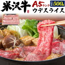 米沢牛 特上ウデスライス ブランド牛 牛肉 500g(3〜4人前)肩肉 すき焼き用 すき焼き肉 米沢牛国産 黒毛和牛 和牛 米澤牛 すきやき スライス肉 景品 ...