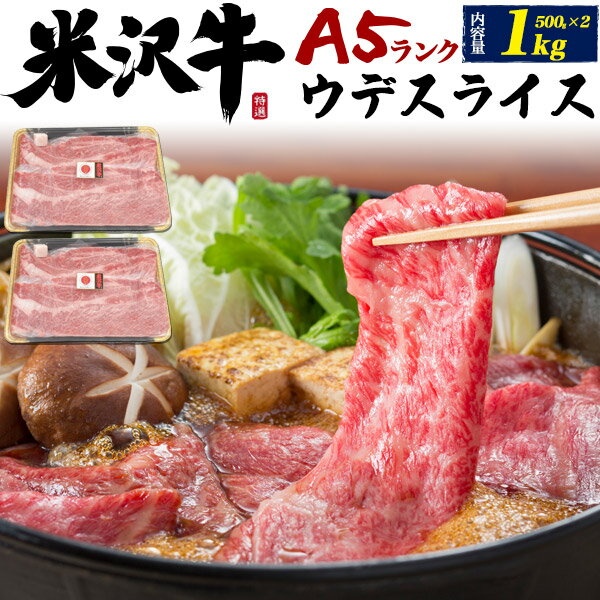 米沢牛 特上ウデスライス ブランド牛 牛肉 1kg（6～8人