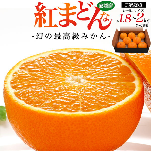 御歳暮 冬ギフト ギフト 訳あり 紅まどんな 愛媛 1.8〜2kg L〜5Lサイズ (5〜10玉) 家庭用 高級みかん 愛媛県産 産地直送 2キロ みかん ミカン 紅マドンナ べにまどんな 高糖度 国産 果物 フルーツ 名産品 特産品 詰め合わせ 贈り物 お取り寄せ グルメ プレゼント 送料無料