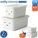 ミッフィー フェイス 深型角容器 2個セット 富士ホーロー 保存容器 冷凍 耐熱 700ml 1L miffy ホーロー ポリ蓋付き 保存 容器 蓋付き フタ オーブン レトロ シンプル オシャレ 白 新生活 かわいい 料理 煮物 プレゼント ギフト 北欧