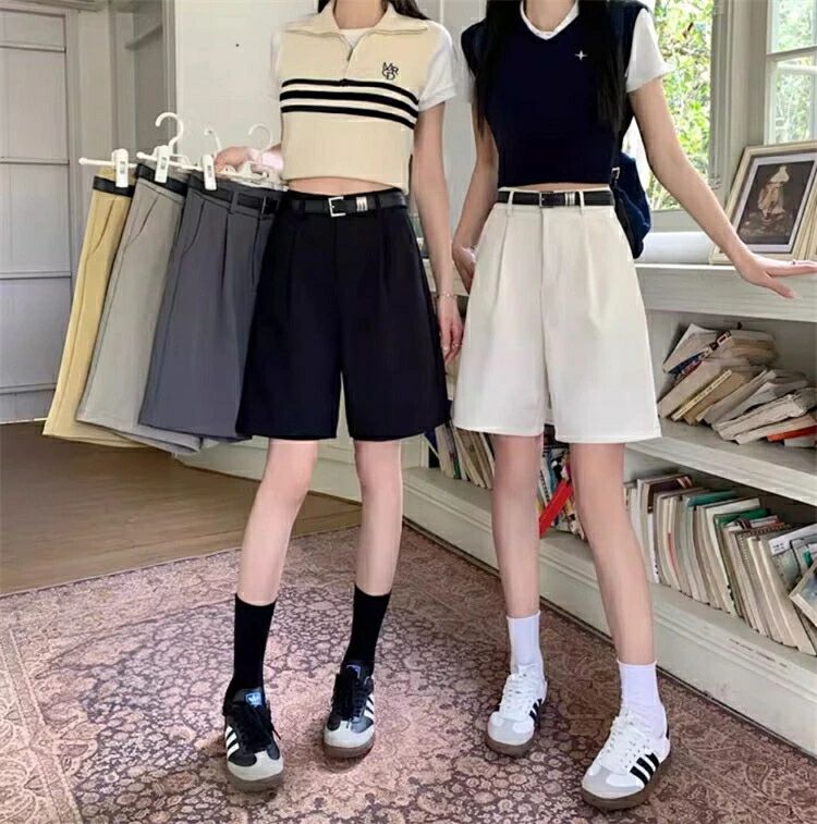 レディース チノパン ボトムス イージーケア ショートパンツ 半ズボン 5分丈 ワイドパンツ スラックス ..