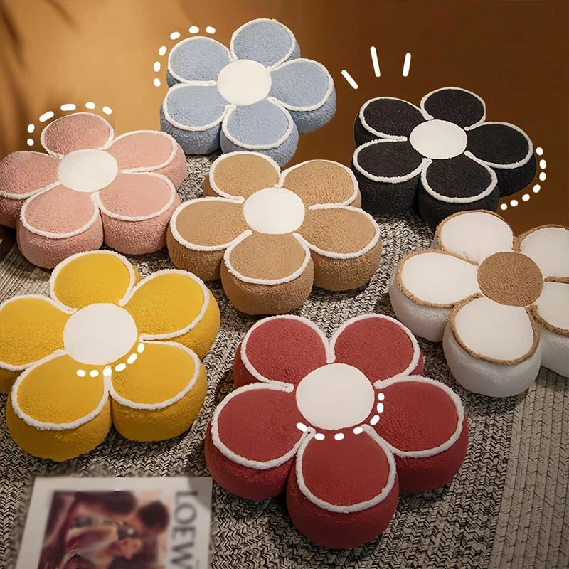 座布団 おしゃれ 花 クッション かわいい チェアパッド 高反発 可愛い 丸い 厚め 抱き枕 枕 背もたれ ..