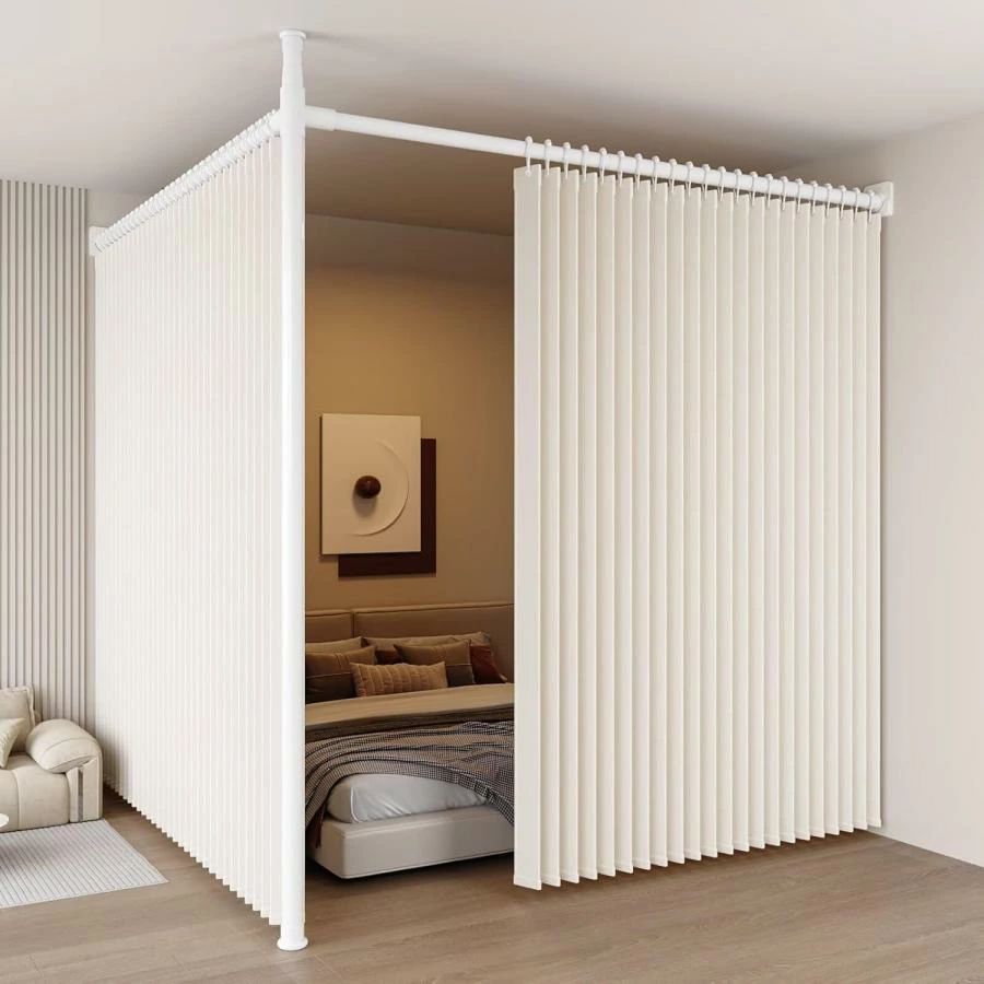 【送料無料】突っ張り パーテーション 部屋 仕切り （幅90-410cm 奥行90-410cm 高さ210-310cm） カーテ..