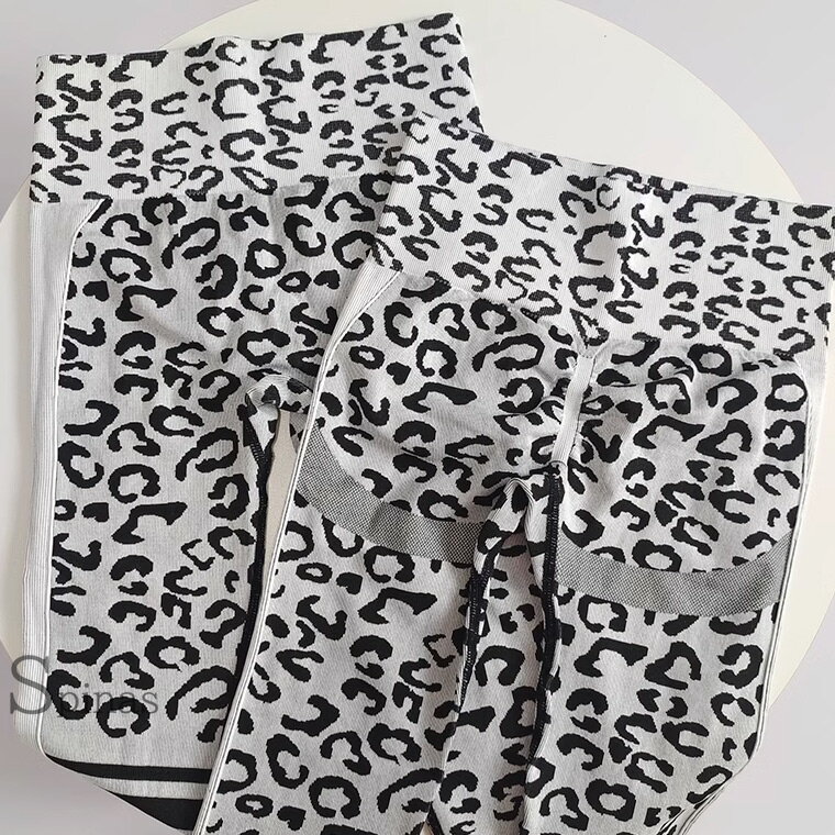 【送料無料】S-Lサイズ お尻を丸く美しく魅せる レギンス ヒョウ柄 豹柄 レオパード グラデーション ハイウエスト エクササイズパンツ ヨガパンツ ピラティス 速乾 レディース スパッツ スポーツジム 筋トレ スウェット 運動 ウエストゴム 補正 送料無料