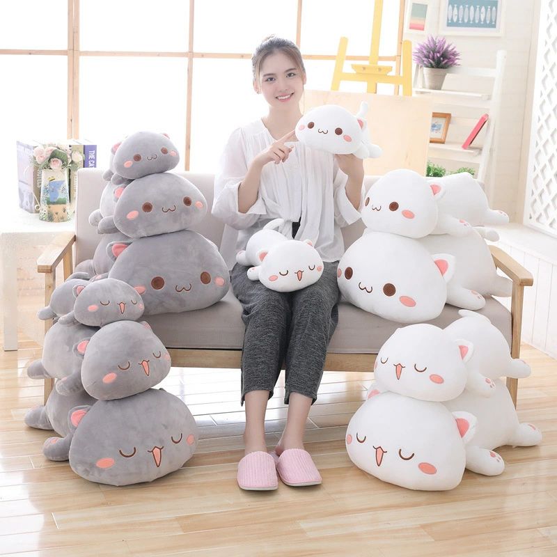 Rakuten - 50cm 一番人気 ねこ 猫 ぬいぐるみ 手触り ふわふわ 可愛い 添い寝枕 枕 INS 抱き枕 柔らかい おもちゃ 人形 ぐるみ もちゃ 床ごこち ギフト プレゼント 癒し肌触り インテリア