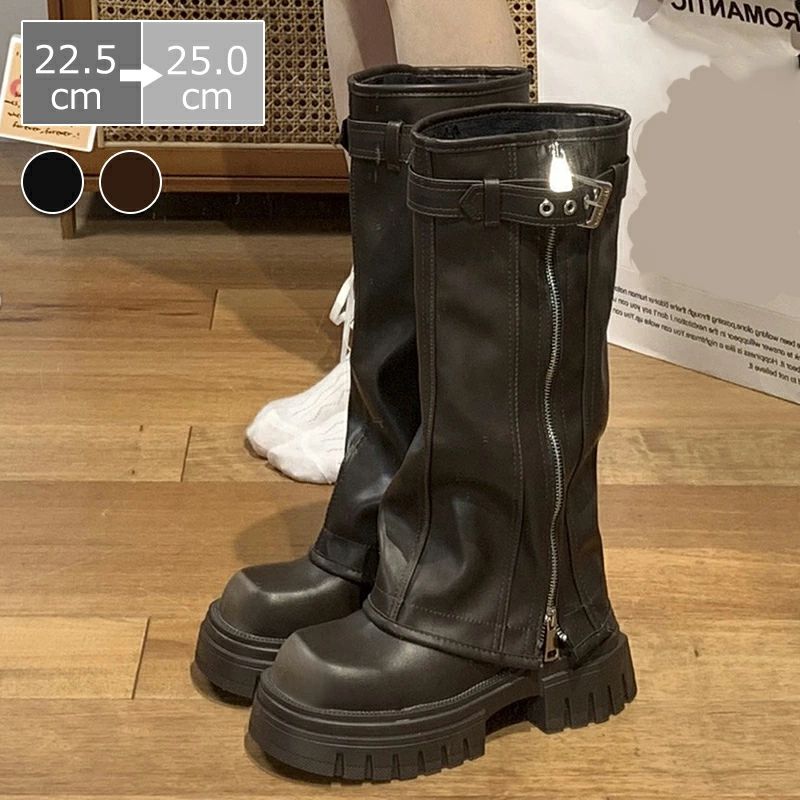 【送料無料】エンジニアブーツ ブーツ ロングブーツ レディース 靴 女性 美脚 痛くない 大きいサイズ 小さいサイズ カジュアル ストリート きれいめ シンプル おしゃれ 上品 フェミニン ガーリー 韓国ファッション 春 秋 冬 20代 30代 40代 50代 ブラック ブラウン