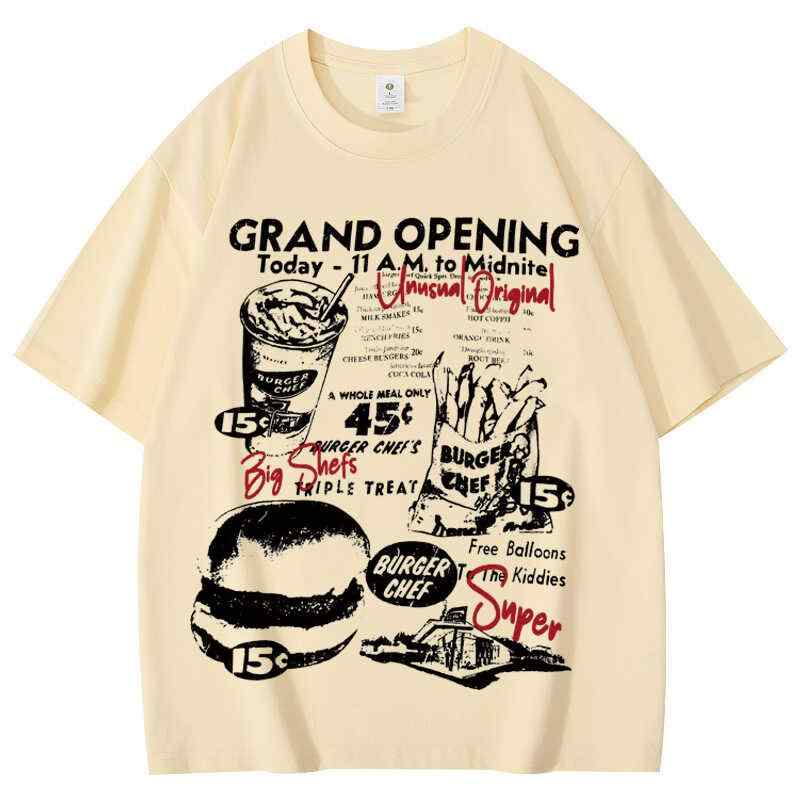 Rakuten - 【送料無料】Tシャツ メンズ 半袖 ハンバーガー ポテト 涼感 コットン ゆったり アメカジ カップル