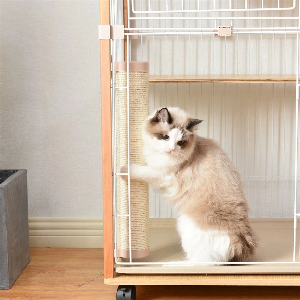 【送料無料】猫 爪とぎ ポール キャット ケージ 壁 取り付け 猫 おもちゃ 猫の爪とぎ 猫 ケージ ゲージ..