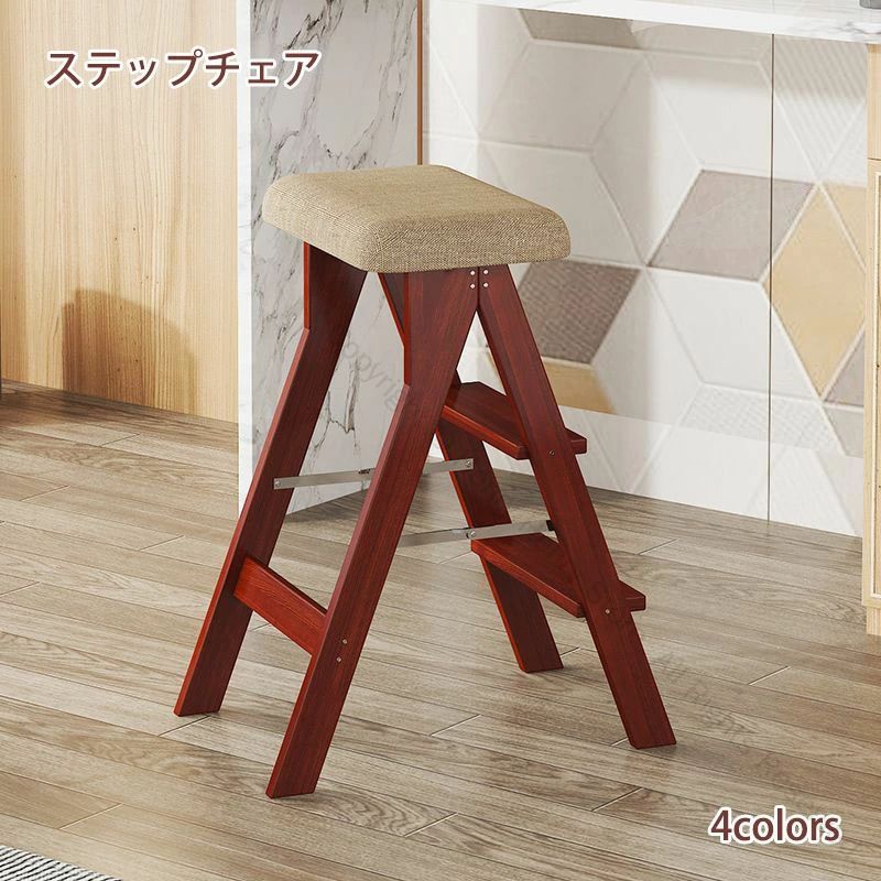 乐天商城 - 【送料無料】ステップチェア ステップアップチェア 踏み台 折りたたみ式 軽量 コンパクト キッチン 台所 作業椅子 省スペース収納 収納便利 台所収納 作業用チェア 家庭用
