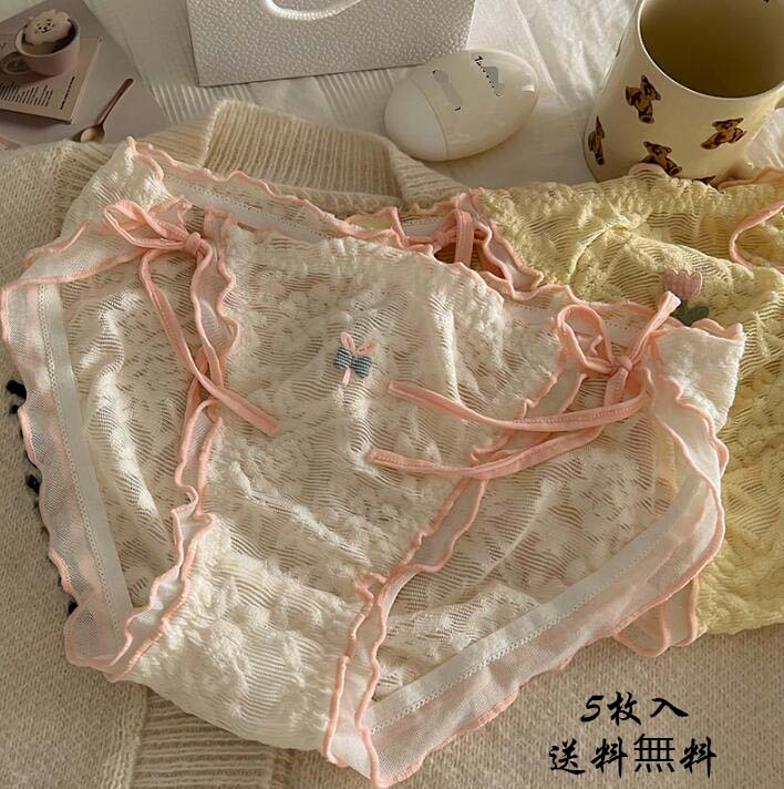【送料無料】100kgまで ショーツセット フレア ショーツのみ パンツ 三角 女子 おすすめ 無地 パンティ 下着まとめ買い シームレス 薄手 可愛い 5枚 女子 軽い インナー 通気性 シンプル 快適 女性用 大きいサイズ レディース 睡眠 オールシーズン 福袋 20代 30代 40代