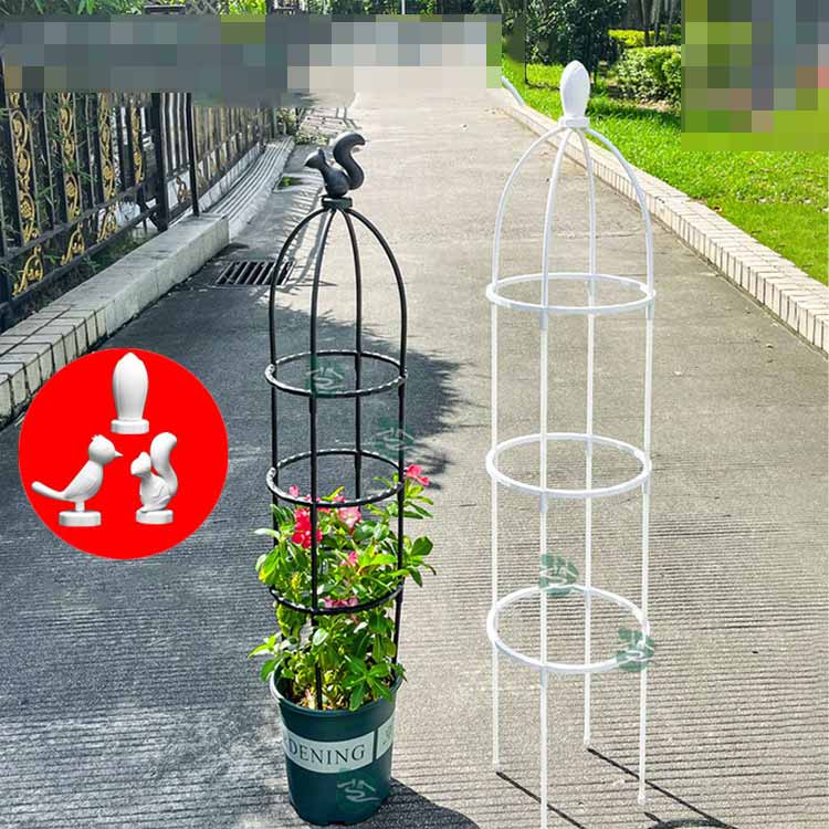 TABERICの【送料無料】操作簡単 オベリスク 高さ調節可能 2/3/4段 園芸用品 花 簡易組立式 植物サポート オベリスク つる性植物 つる花 庭 ガーデン バラ用 バラ 支柱 花支え トレリス ガーデニング 誘引 薔薇 オベリスクアーチ プランター おしゃれ 植木鉢 庭 栽培｜アングル2