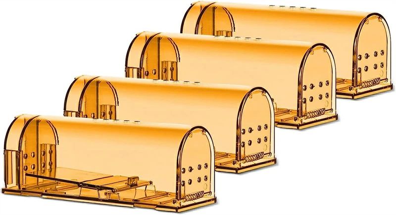 【送料無料】ネズミ捕り カゴ ねずみとり 筒型 ネズミ捕獲器 再利用可能 プラスチック製 ネズミ取りカ..