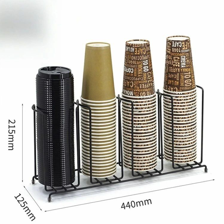 【送料無料】紙コップホルダー カップディスペンサー 鉄 口径10cm以内適用 使い捨てカップホルダー 紙カップディスペンサー コーヒーカップと蓋収納
