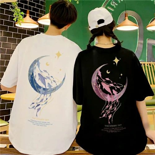 乐天商城 - 【送料無料】カップル ペア tシャツ ブランド ペアルック カップル 春夏 服 メンズ tシャツ 半袖 レディース おしゃれ ペアルック tシャツ 可愛い 綿 カップル お揃い プレゼント 夫婦 tシャツ おもしろ カップル 友達 オシャレ ギフト ペア カップル 人気 カジュアル シンプ