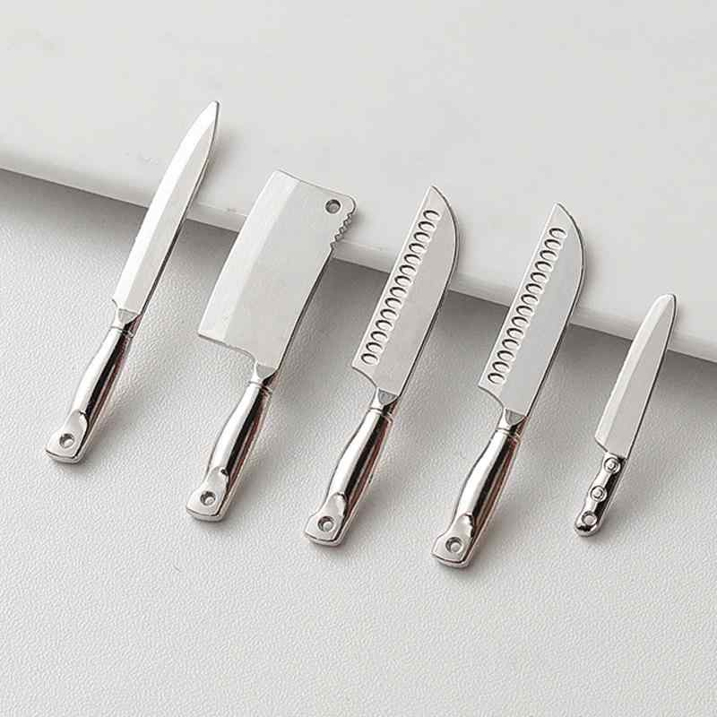 【送料無料】食玩 ミニチュア ステンレス製 包丁セット キッチン用具 ミニチュア・景模型・件 合金アクセサリー