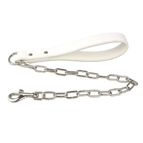 【送料無料】ドッグチェーンリーシュの小さな大きな犬歩行リードロープカラーハーネスリー革ハンドル