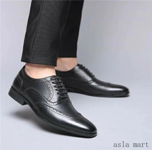【送料無料】革靴 ビジネスシューズ メンズ ウイングチップ 通気 メンズ ビジネスシューズ 紳士靴 レースアップ カジュアル カ 軽量 就活 通勤(4.0)