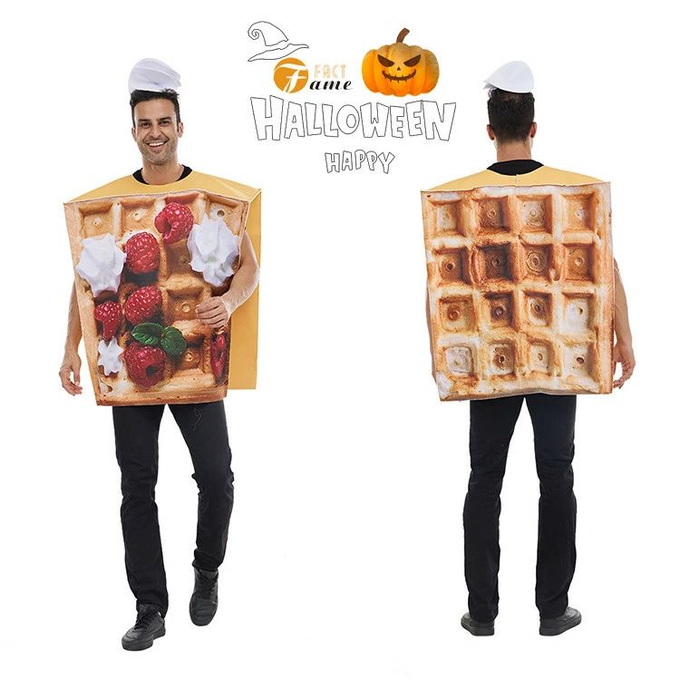 【送料無料】ハロウィン コスプレ 食べ物 ワッフル デザート おもしろ 着ぐるみ 面白い レディース 女..