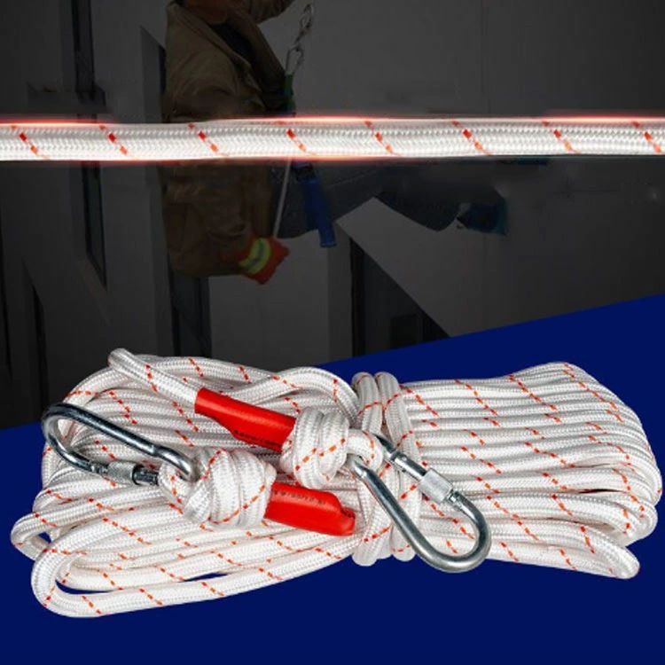 【送料無料】15m 12mm クライミング 多目的ロープ ロープ キャンプ 登山 多機能ロープ クライミングロープ アウトドア ザイル カラビナ付き フックボルダリング 消防 ロープ 救助ロープ 補助ロープ 耐久性 災害グッズ 防災グッズ