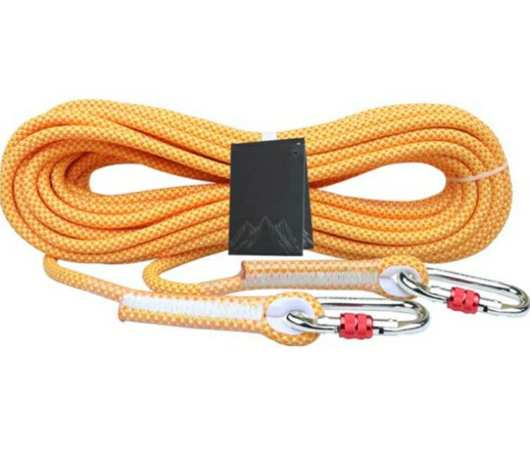 【送料無料】10.5mm ロープ クライミングロープ10M/30M/50M/80M/100M ザイル スタティックロープ ガイロープ 耐荷重2500kg登山 アウトドア キャンプ 防災 安全 カラビナ付き