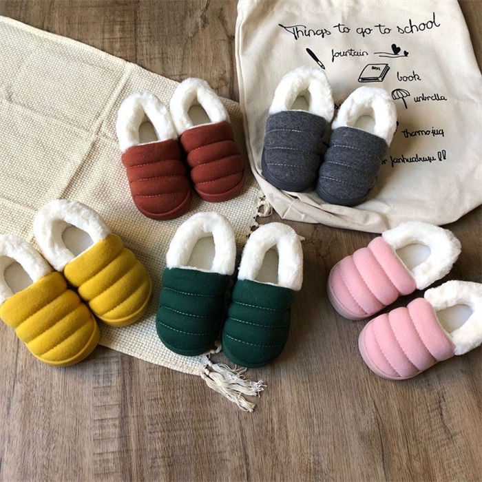 Other - 【送料無料】 14cm-20.5cm ルームシューズ ムートンスリッパ キッズ 子供 子ども 靴 シューズ スリッパ 冬スリッポン かかと 裏起毛 女の子 男の子 秋 冬 冷え対策 室内 部屋履き 室内履き ふわふわ もこもこ 裏ボア 厚底 幅広い 滑り止め