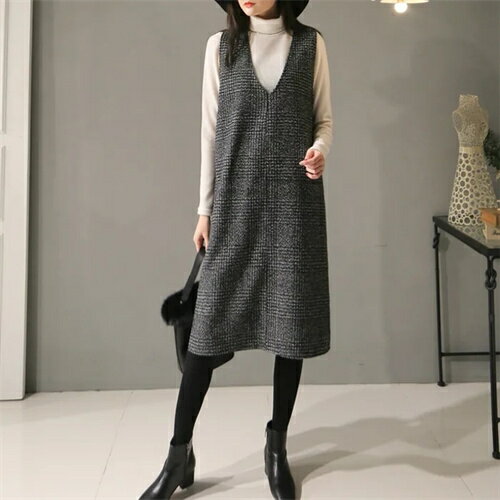 【送料無料】ジャンパースカート 秋 冬 大人 ロング レディース ジャンスカ ワンピース ジャンパースカート 夏 春 秋 30代 40代 50代 カジュアル サロペット スカート キャミワンピース 上品 シーズンレスで活用 脚長効果も抜群 通勤 おしゃれ ゆったり グレー チェック