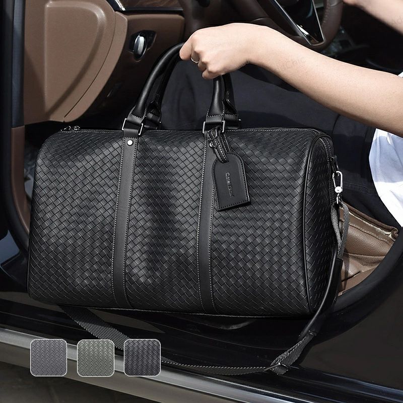 Boston Bags - ボストンバッグ 旅行 ボストンバッグ 出張 ボストンバッグ 修学旅行 ボストンバッグ 2泊 ボストンバッグ メンズ レディース ボストン ゴルフ 編み込み 男女兼用 革 皮 PU レザー カバン