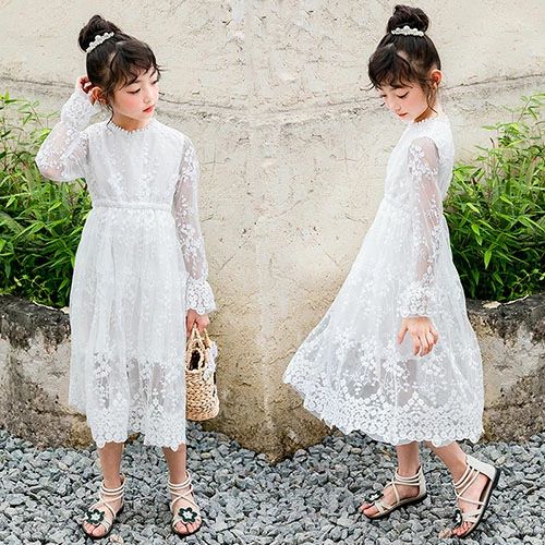 Rakuten - ワンピース 女の子 親子お揃い 長袖 キッズ 子供 ピアノ 発表会 カジュアル 夏 かわいい 子供服 Aライン 夏服 ナチュラル 子ども ジュニア ガールズ おしゃれ 旅行 入学式 通学 サマー ロング丈 結婚式 送料無料 120cm-165cm