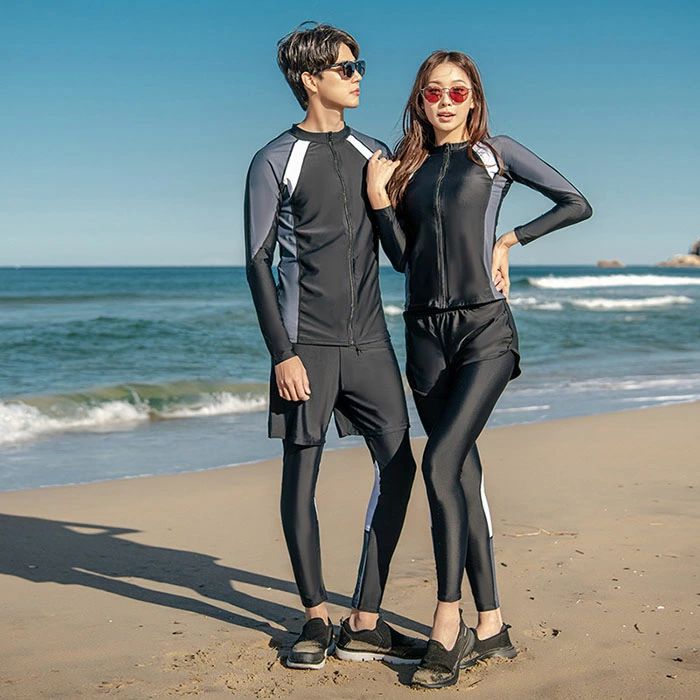 ウェットスーツ ラッシュガード セット レディース メンズ ビキニ カップル 水着 ペア 大きいサイズ ラッシュ ガード ペア 上下 セット 長袖 ダイビング サーフィン フルスーツ 日焼け防止 人気 送料無料