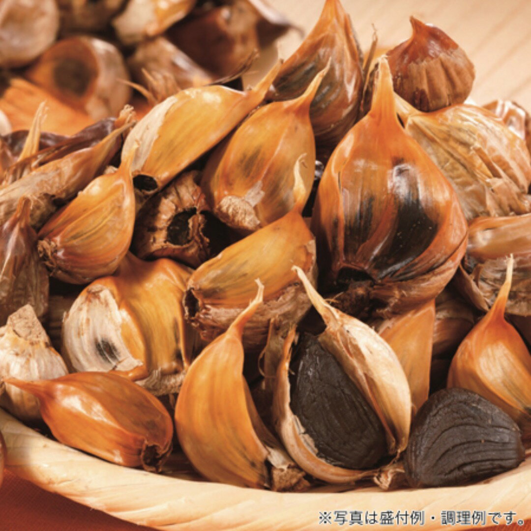 [岡崎屋] お徳用完全無添加熟成純黒にんにく 2kg(500g×4パック) tabiichiba-10074035 HIS旅やっちゃば パッケージ画像