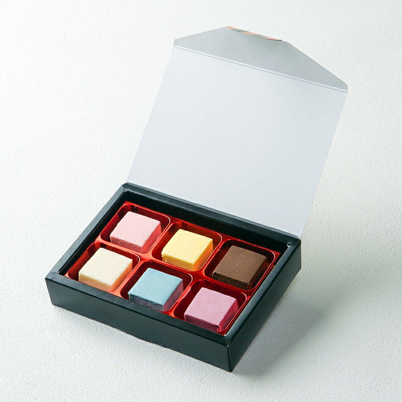 【送料無料】岐阜 新杵堂 東京シティ浪漫 カラフルショコラ 6個入 (チョコレート チョコ 洋菓子 お菓子 スイーツ お取り寄せ お取り寄せスイーツ ギフト プレゼント 誕生日 母の日 父の日)