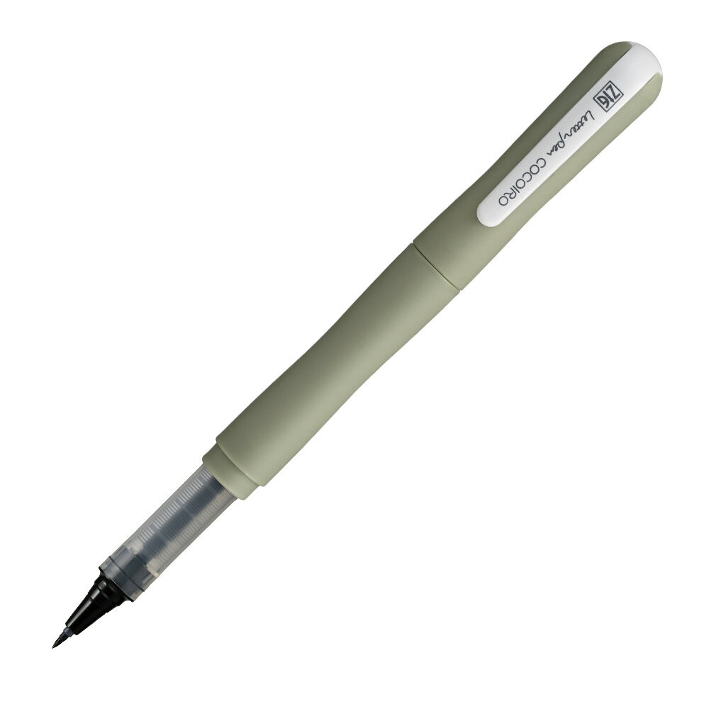 呉竹　ZIG LETTER PEN COCOIRO 極細ブラック　SMOKY OLIVE　LPCF010-05