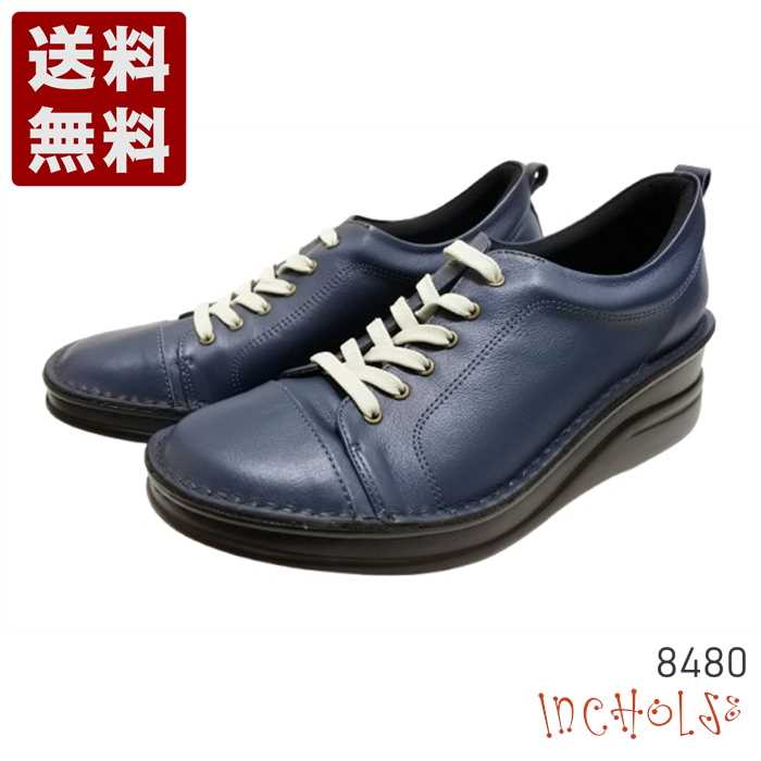 インコルジェ[INCHOLJE] 本革アウトドアウォーキングシューズ レディース コンフォートシューズ 8480 ネイビー (8480-NV)送料無料 日本製 内祝い ギフト セール SALE プレゼント 人気歩きやすい 履きやすい 軽い 柔らかい おしゃれ ゆったり かわいい シンプル 滑りにくい