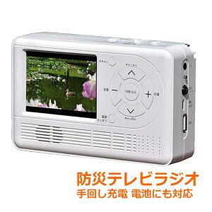 防災ラジオ 防災テレビ LEDライト 手回し 充電 電池対応 多機能 エコラジTV RAD-1SFAM 3.2インチ FM・AMラジオ 日用品雑貨 文房具 手芸 防災関連グッズ 防災ラジオ 【コンビニ受取対応商品】 父の日 〇新生活 入学 入園 卒業 プレゼント