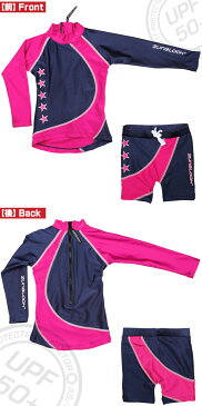 【ラッキーシール対応】【ラッシュガード】【キッズ】【長袖】【水着】 Zunblock サントップ Suntop LS+Shorts 246025 上下セット 紫外線防御指数の中で最高数値のUPF50+素材！ 【コンビニ受取対応商品】【】