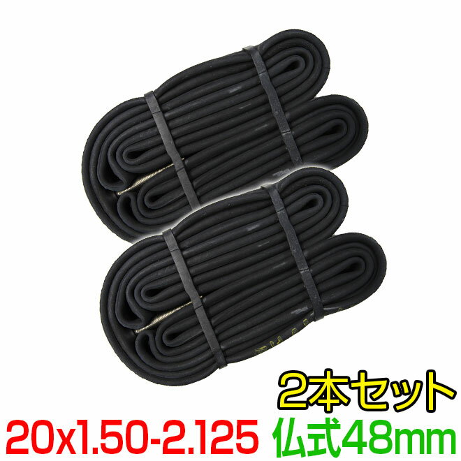 自転車 チューブ 20インチ 2個セット 20x1.50-2.125 仏式 48mm シンコー SHINKO自転車 ミニベロ フレン..