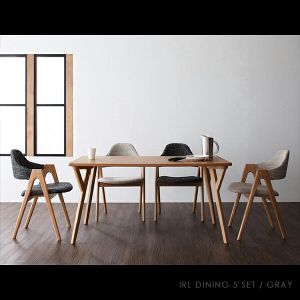 【商品名】 IRL ダイニング 5点 セット【サイズ】 テーブル 幅140 奥行80 高さ70cm【カラー】 タモ突板 天然木 タモ 無垢材ダイニングテーブル ダイニングチェア 食卓 木製シンプル 北欧 カフェダイニング 130 150 椅子 チェア 食卓椅子 [2]