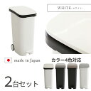 ROTI-DB ゴミ箱 ダストボックス ごみ箱 【2台セット】カラー:ホワイト/ブラック/シルバー/ウォールナットサイズ:幅25.5×奥行40.3×高さ58.8...